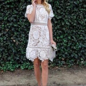 Lulus white lace dress